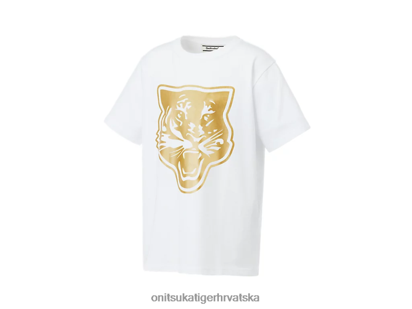 bijelo zlato 8XPTRV659 Onitsuka Tiger odjeća grafički logotip t djeca