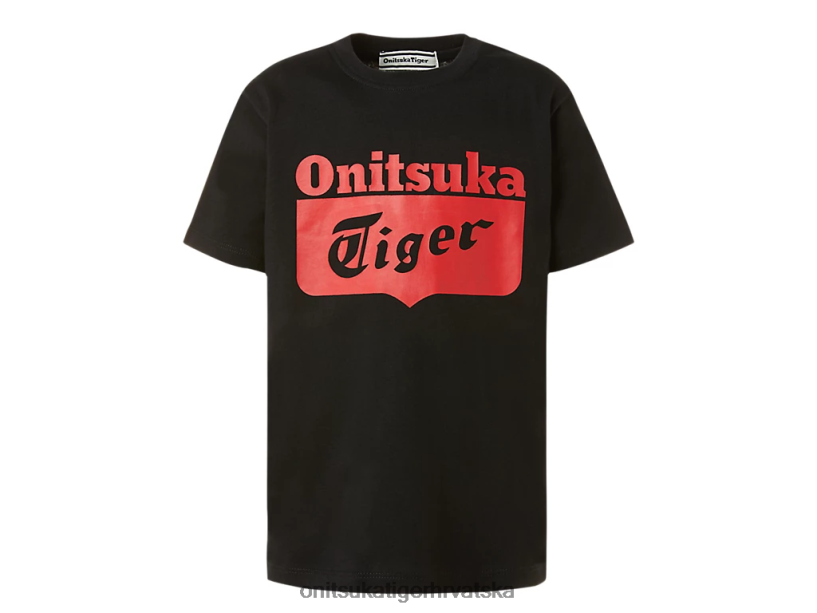 izvedba crna/vatreno crvena 8XPTRV676 Onitsuka Tiger odjeća majica s logotipom djeca