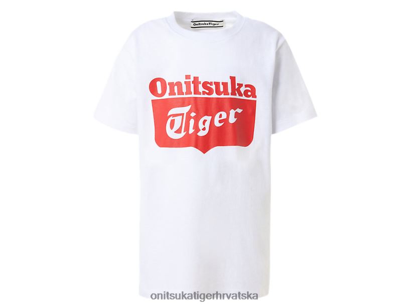 prava bijela/vatreno crvena 8XPTRV677 Onitsuka Tiger odjeća majica s logotipom djeca