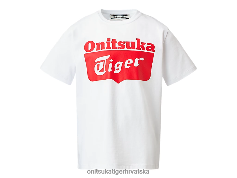 prava bijelo/crvena uzbuna 8XPTRV670 Onitsuka Tiger odjeća majica s logotipom djeca
