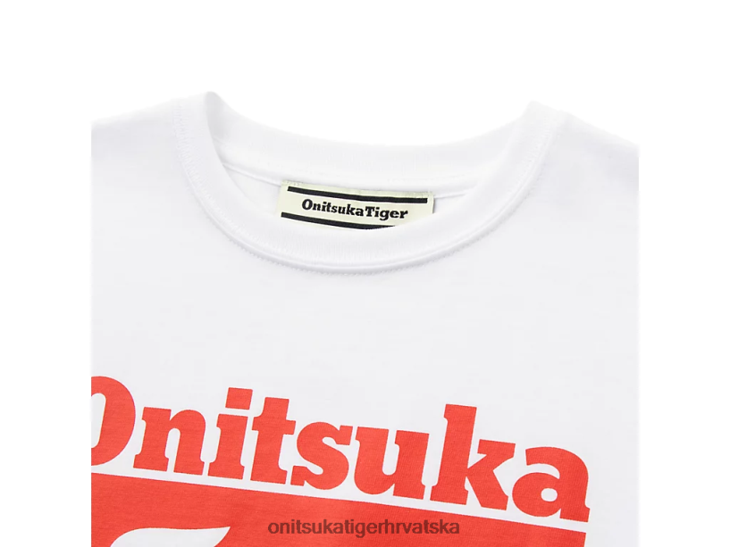 prava bijelo/crvena uzbuna 8XPTRV670 Onitsuka Tiger odjeća majica s logotipom djeca
