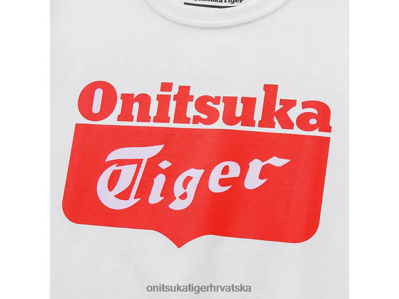 prava bijelo/crvena uzbuna 8XPTRV670 Onitsuka Tiger odjeća majica s logotipom djeca