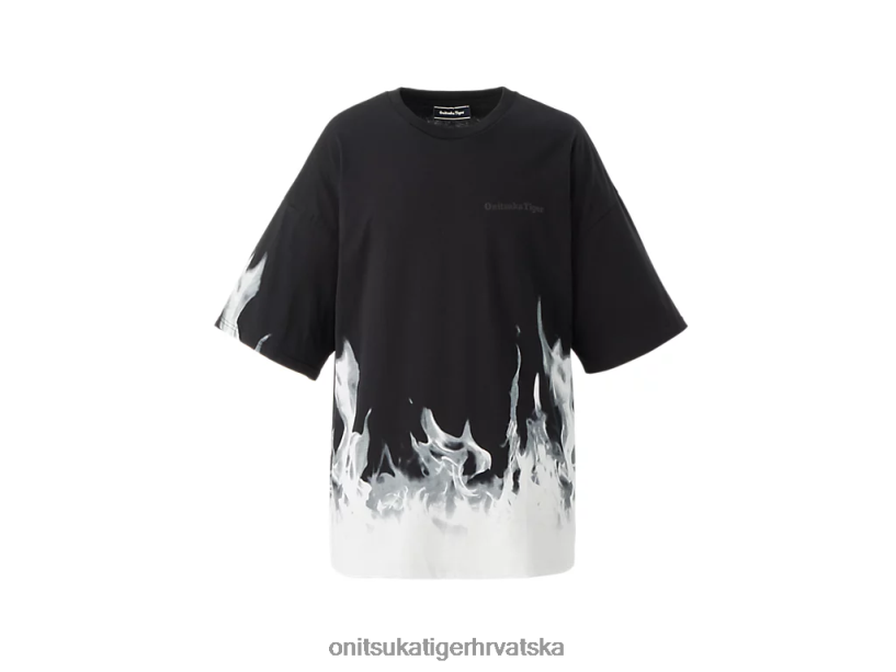 crno/bijelo 8XPTRV454 Onitsuka Tiger odjeća ss grafička majica muškarci