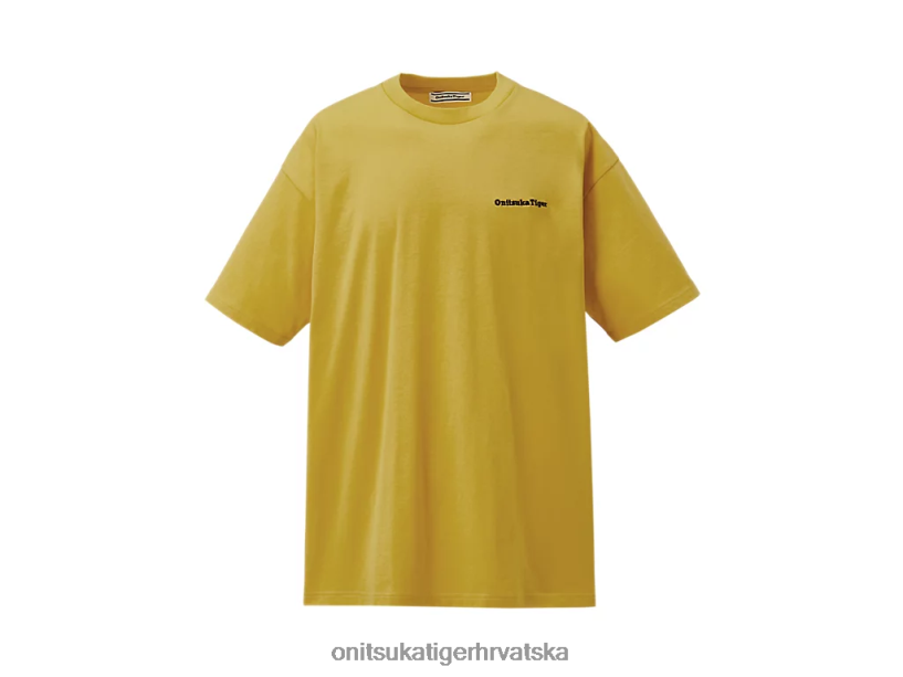 žuta boja 8XPTRV437 Onitsuka Tiger odjeća grafička majica muškarci