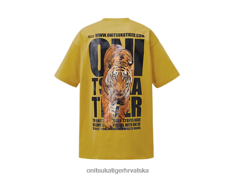 žuta boja 8XPTRV437 Onitsuka Tiger odjeća grafička majica muškarci