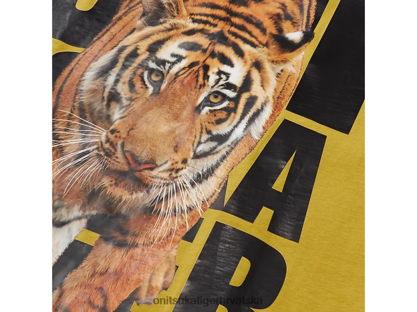 žuta boja 8XPTRV437 Onitsuka Tiger odjeća grafička majica muškarci
