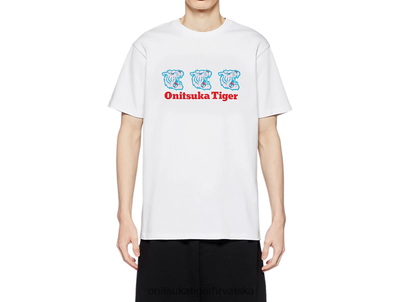 bijela 8XPTRV390 Onitsuka Tiger odjeća grafička majica uniseks