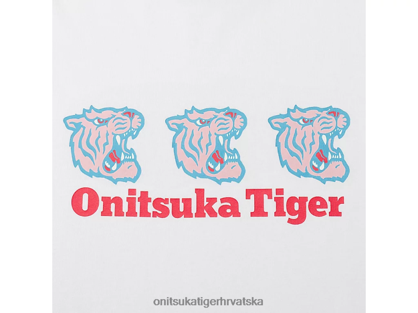 bijela 8XPTRV390 Onitsuka Tiger odjeća grafička majica uniseks