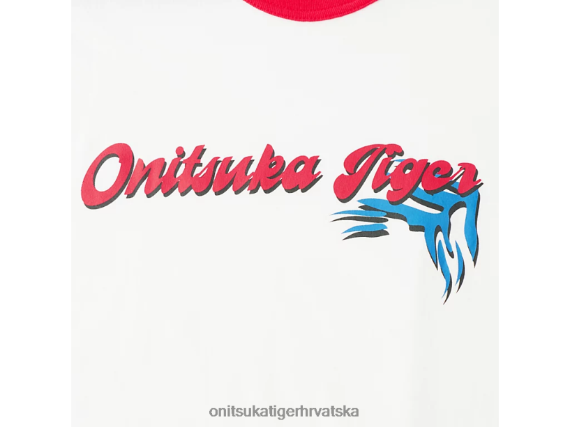 bijela 8XPTRV469 Onitsuka Tiger odjeća grafička majica uniseks