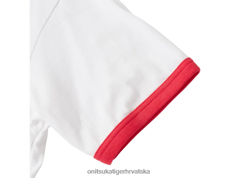 bijela 8XPTRV469 Onitsuka Tiger odjeća grafička majica uniseks