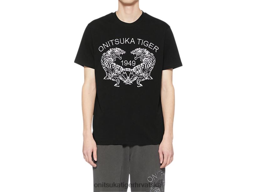 crno 8XPTRV386 Onitsuka Tiger odjeća grafička majica uniseks