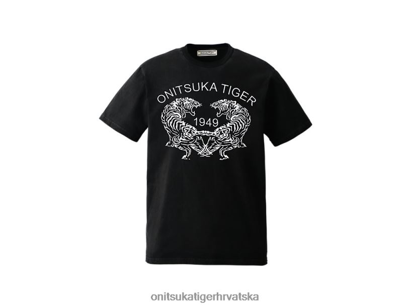crno 8XPTRV386 Onitsuka Tiger odjeća grafička majica uniseks