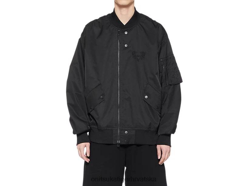 crno 8XPTRV415 Onitsuka Tiger odjeća p bomber jakna uniseks