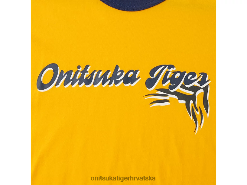 žuta boja 8XPTRV468 Onitsuka Tiger odjeća grafička majica uniseks