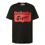 izvedba crna/vatreno crvena 8XPTRV676 Onitsuka Tiger odjeća majica s logotipom djeca